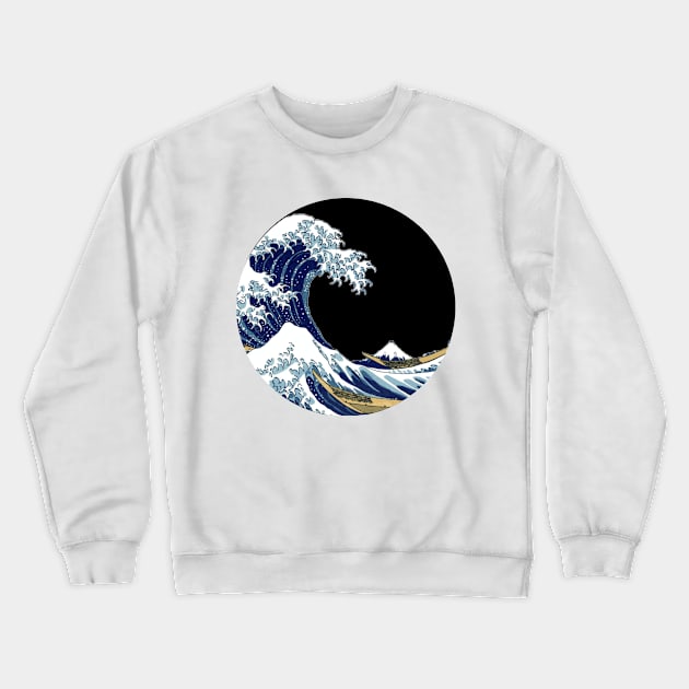 Great Wave Off Kanagawa Aesthetic Design Crewneck Sweatshirt by FLARE US